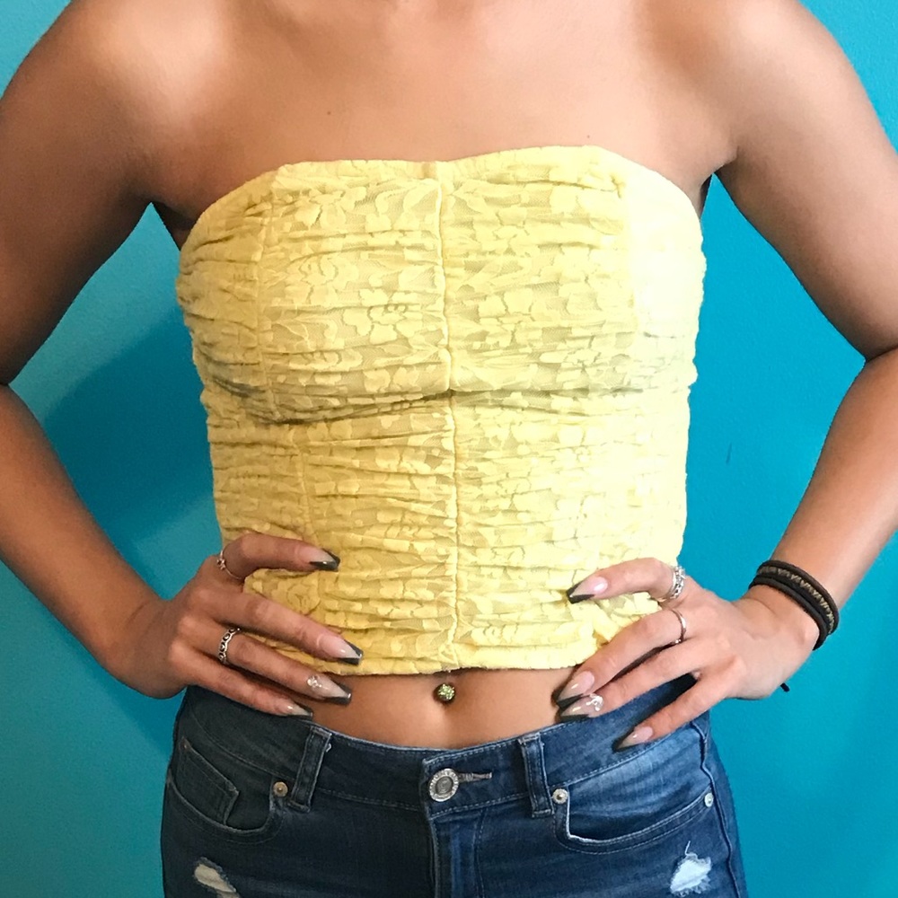 Strapless crop top